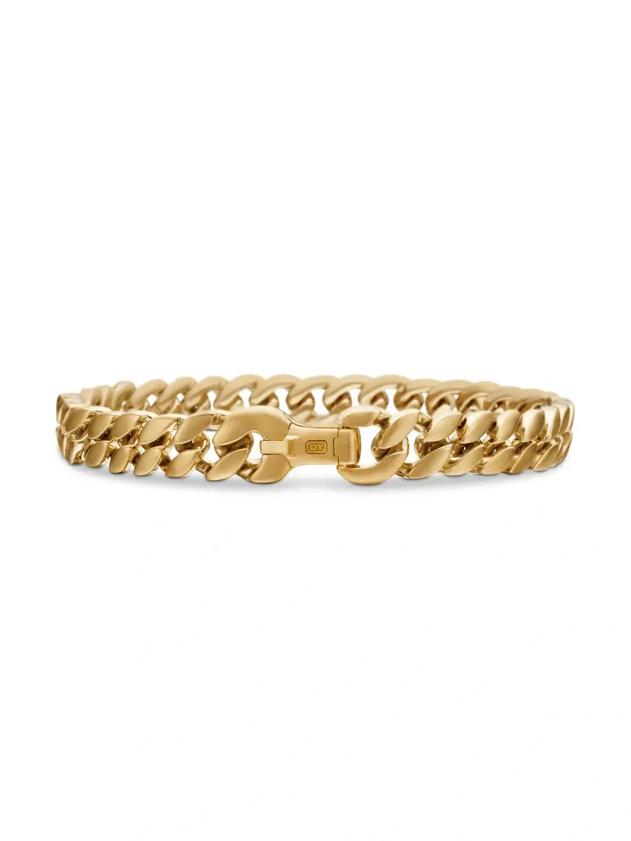 David Yurman Men's Curb Chain Bracelet in 18K Yellow Gold | Thumbnail 6 David Yurman Men's Curb Chain Bracelet in 18K Yellow Gold | Thumbnail 6