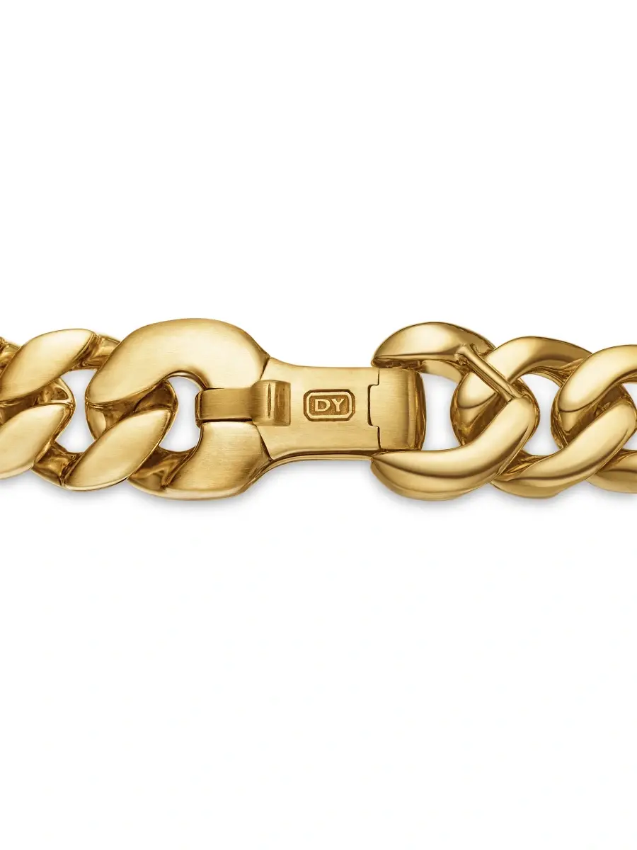 David Yurman Men's Curb Chain Bracelet in 18K Yellow Gold | Thumbnail 7 David Yurman Men's Curb Chain Bracelet in 18K Yellow Gold | Thumbnail 7