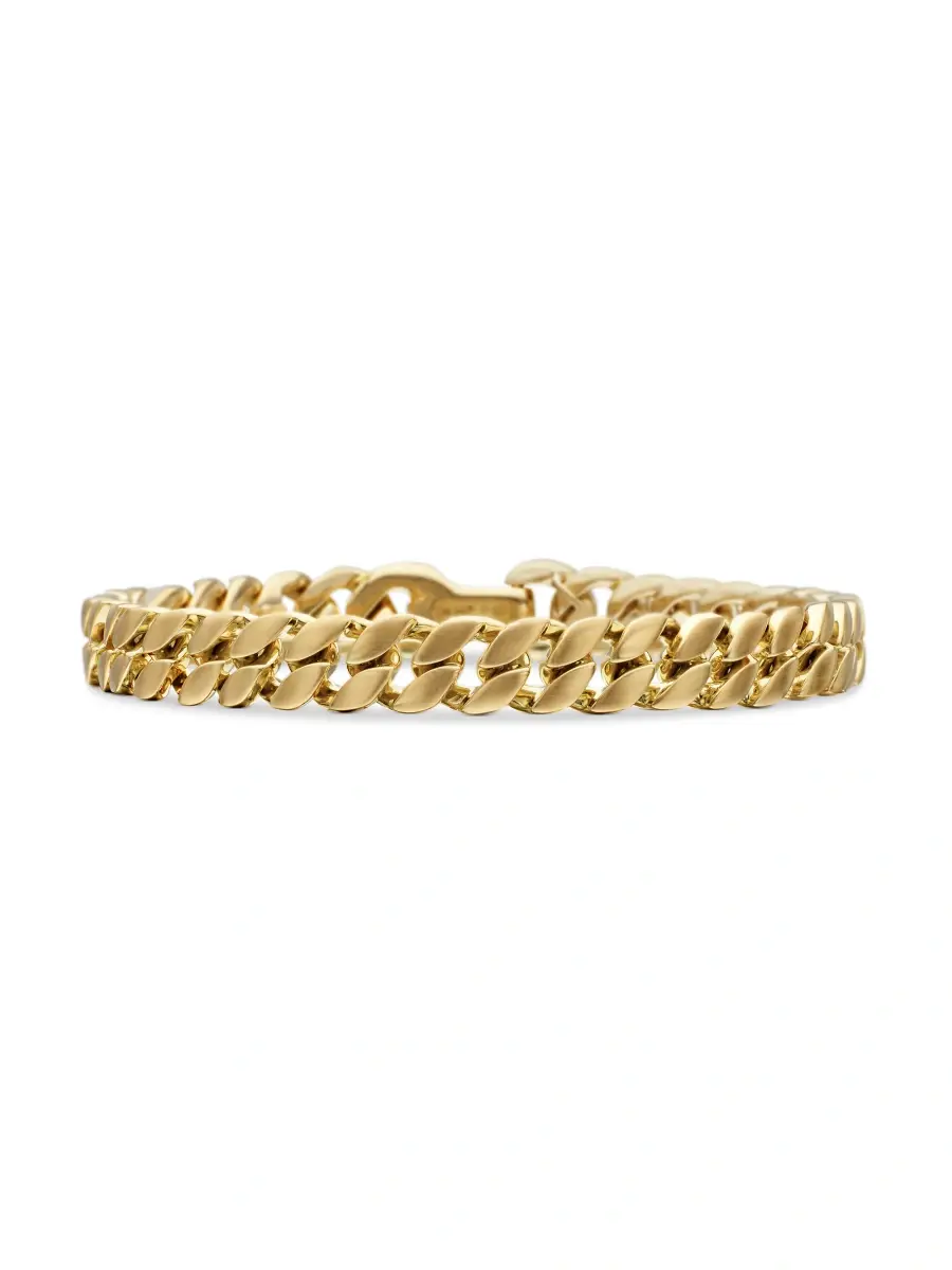 David Yurman Men's Curb Chain Bracelet in 18K Yellow Gold