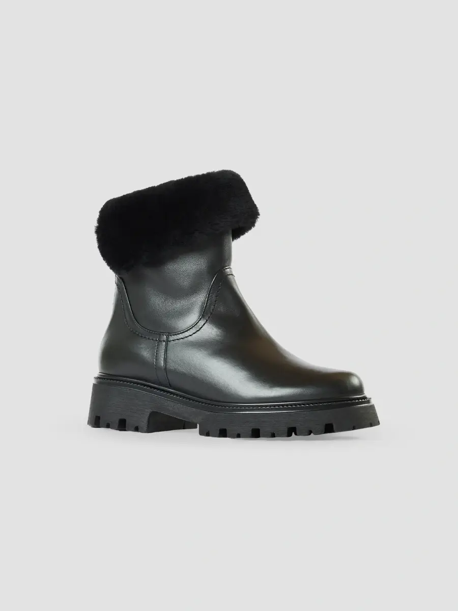 Aquatalia Women's Mimi 40MM Shearling-Trimmed Leather Boots | Thumbnail 2