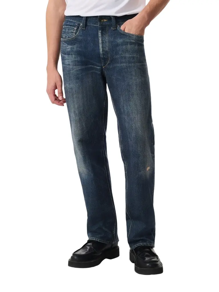 rag & bone Men's Miramar Denim Straight-Leg Sweatpants