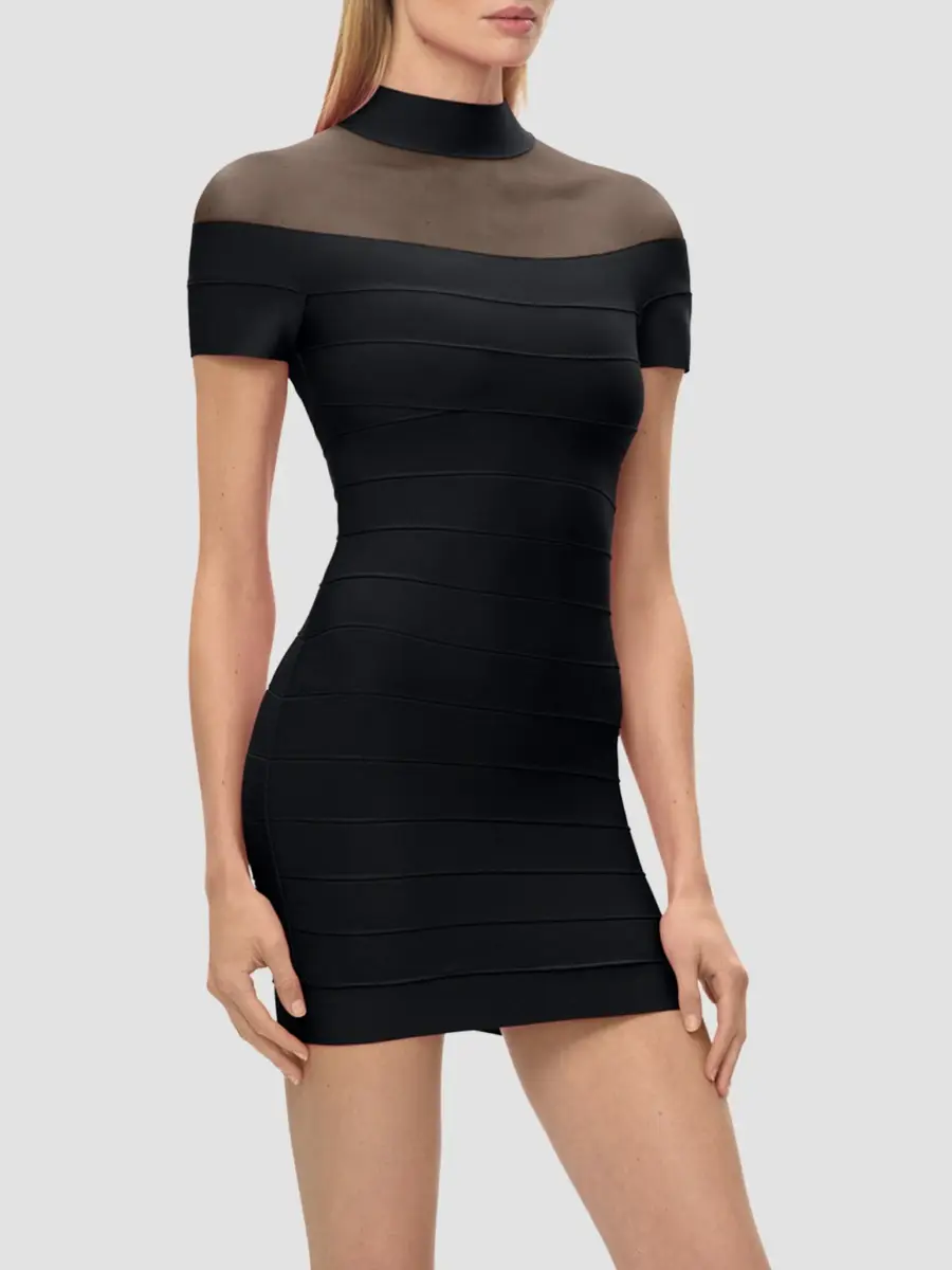 Hervé Léger Women's Bisous Bandage Mini Dress | Thumbnail 6 Hervé Léger Women's Bisous Bandage Mini Dress | Thumbnail 6