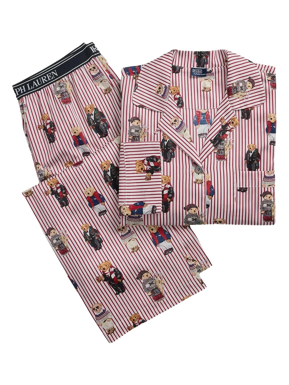 Women's Madison Teddy Bear Stripe Pajama Set Women's Madison Teddy Bear Stripe Pajama Set