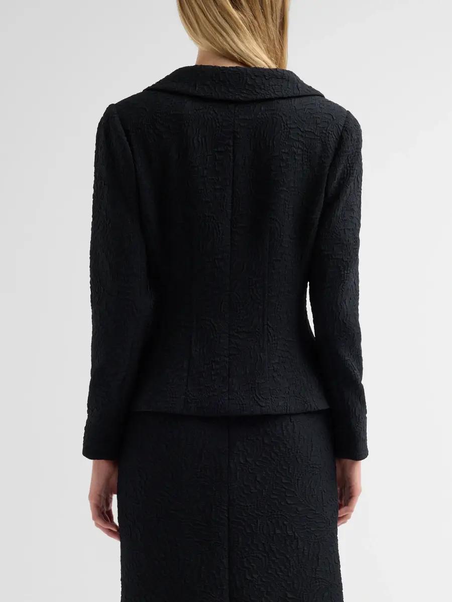 Teri Jon by Rickie Freeman Women's Notch Lapel Jacquard Jacket | Thumbnail 3 Teri Jon by Rickie Freeman Women's Notch Lapel Jacquard Jacket | Thumbnail 3