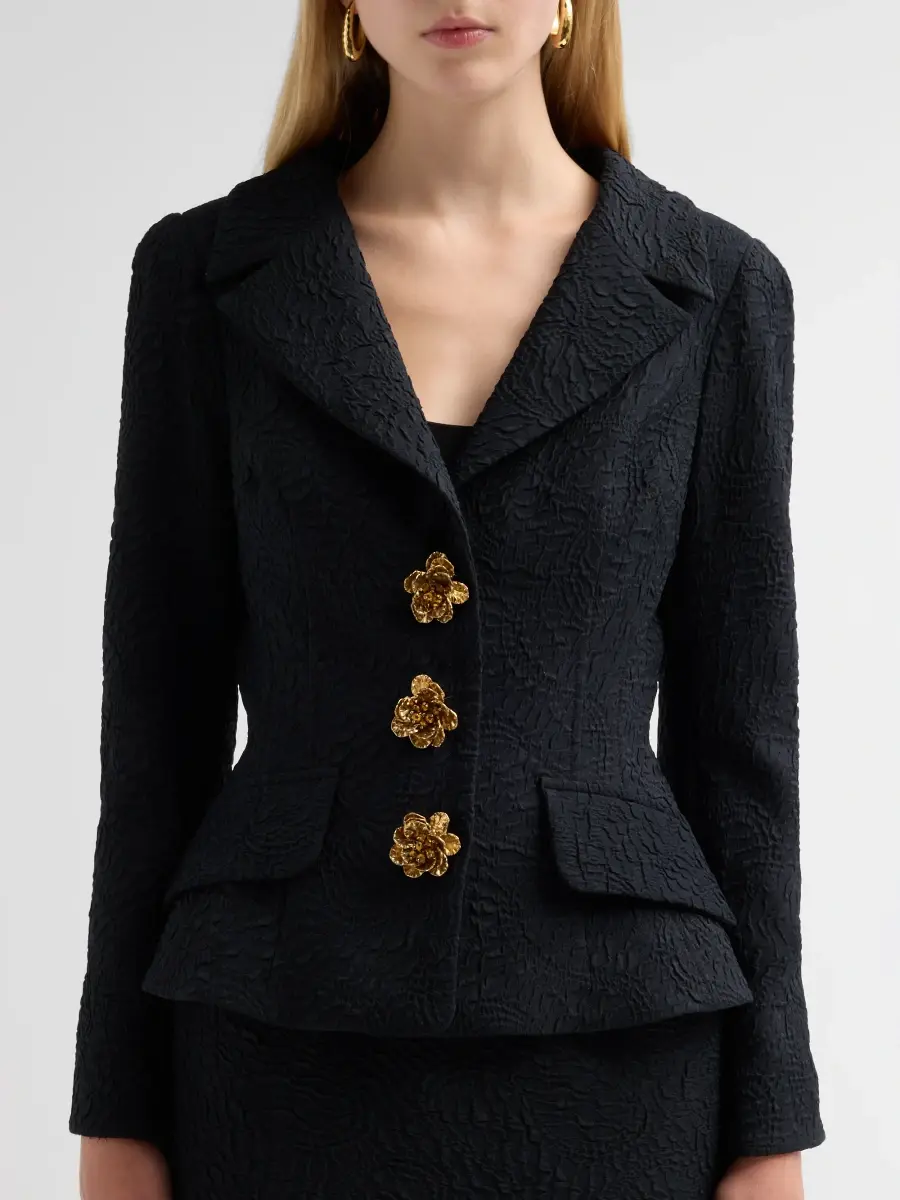 Teri Jon by Rickie Freeman Women's Notch Lapel Jacquard Jacket | Thumbnail 5 Teri Jon by Rickie Freeman Women's Notch Lapel Jacquard Jacket | Thumbnail 5