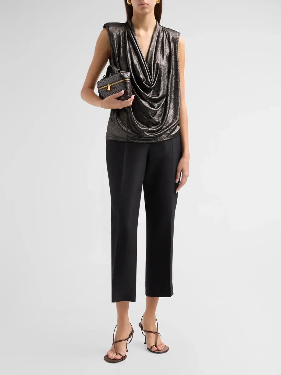 Ramy Brook Women's Camila Metallic Drape Top | Thumbnail 2 Ramy Brook Women's Camila Metallic Drape Top | Thumbnail 2
