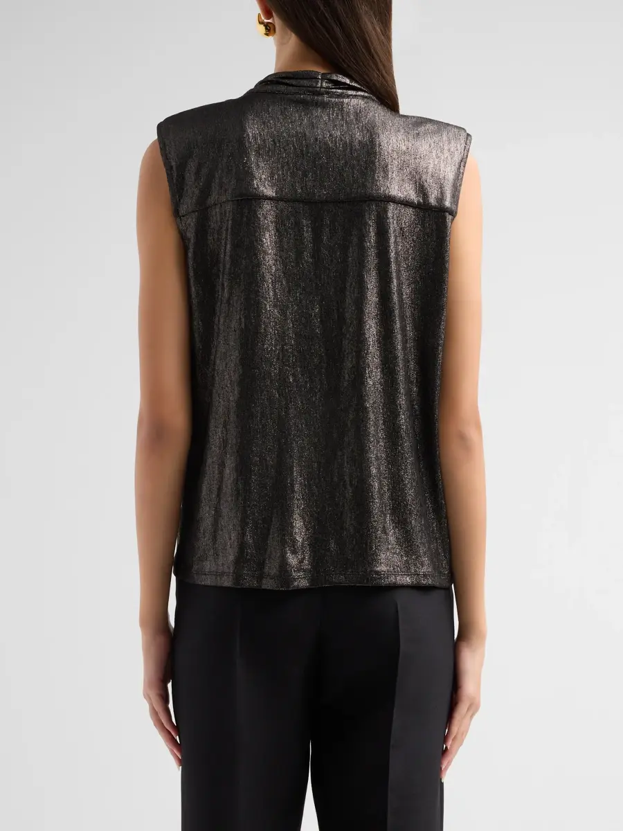 Ramy Brook Women's Camila Metallic Drape Top | Thumbnail 3 Ramy Brook Women's Camila Metallic Drape Top | Thumbnail 3