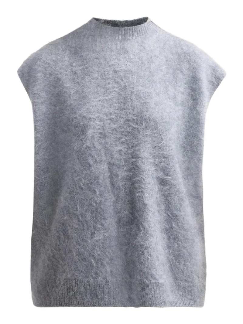 Women's Jada Brushed Cashmere Mock-Neck Vest