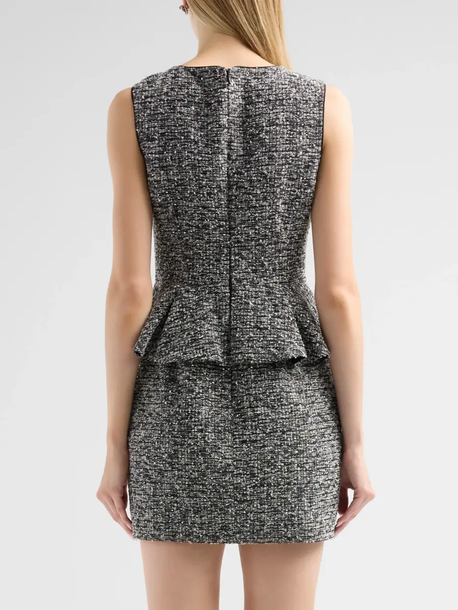 Milly Women's Piper Tweed Mini Dress | Thumbnail 3 Milly Women's Piper Tweed Mini Dress | Thumbnail 3