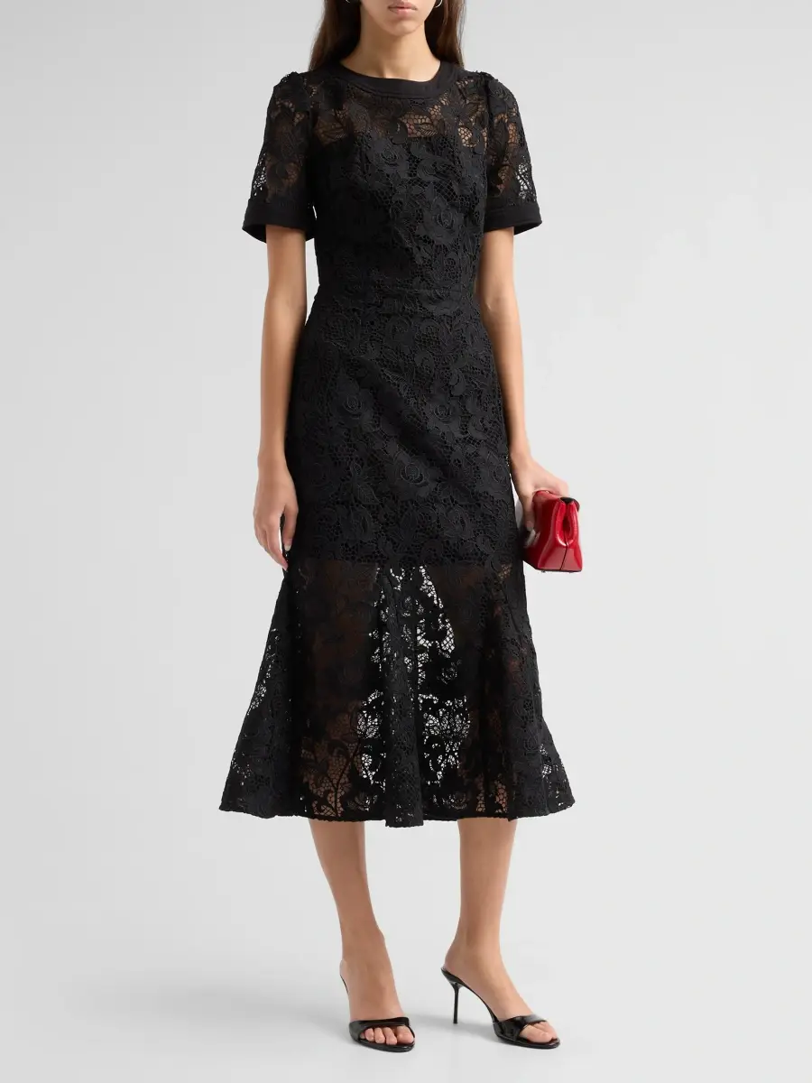 Milly Women's Ailany Lace Midi Dress | Thumbnail 4 Milly Women's Ailany Lace Midi Dress | Thumbnail 4