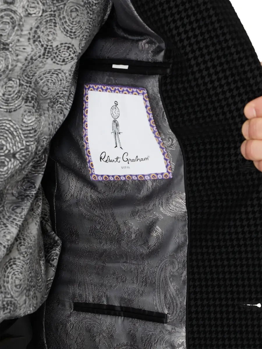 Robert Graham Men's Somerton Houndstooth Velvet Sport Coat | Thumbnail 5