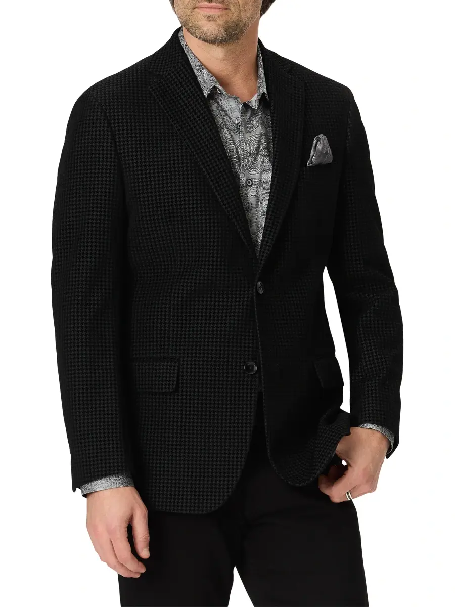 Robert Graham Men's Somerton Houndstooth Velvet Sport Coat
