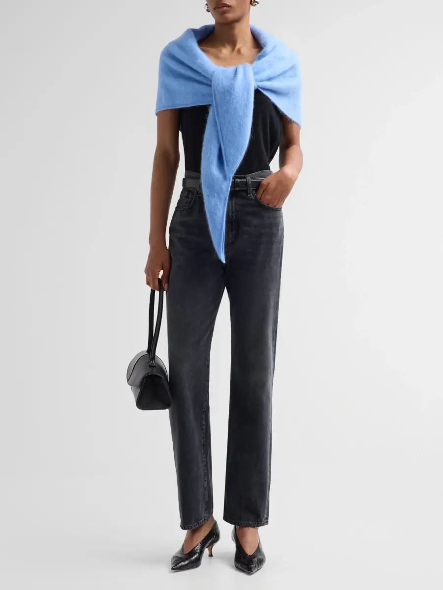 Lisa Yang Women's Brushed Cashmere Bandana Scarf | Thumbnail 2 Lisa Yang Women's Brushed Cashmere Bandana Scarf | Thumbnail 2