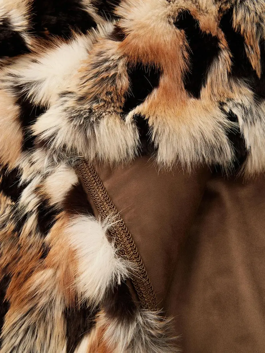 Gorski Fox-Print Faux-Fur Throw | Thumbnail 4