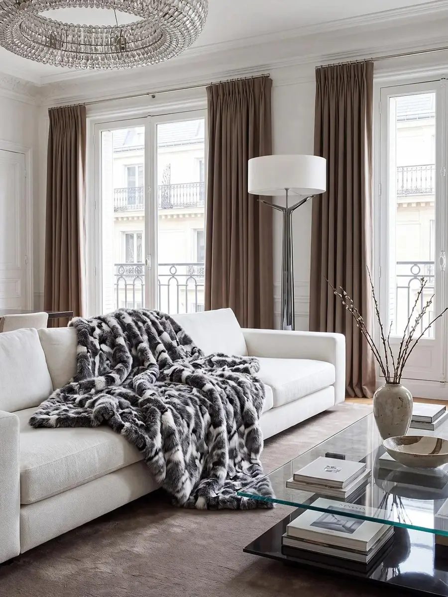 Gorski Fox-Print Faux-Fur Throw | Thumbnail 3