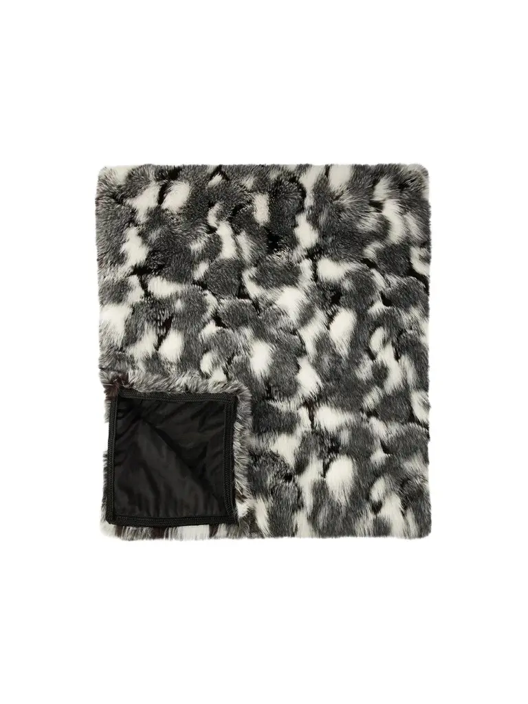 Gorski Fox-Print Faux-Fur Throw