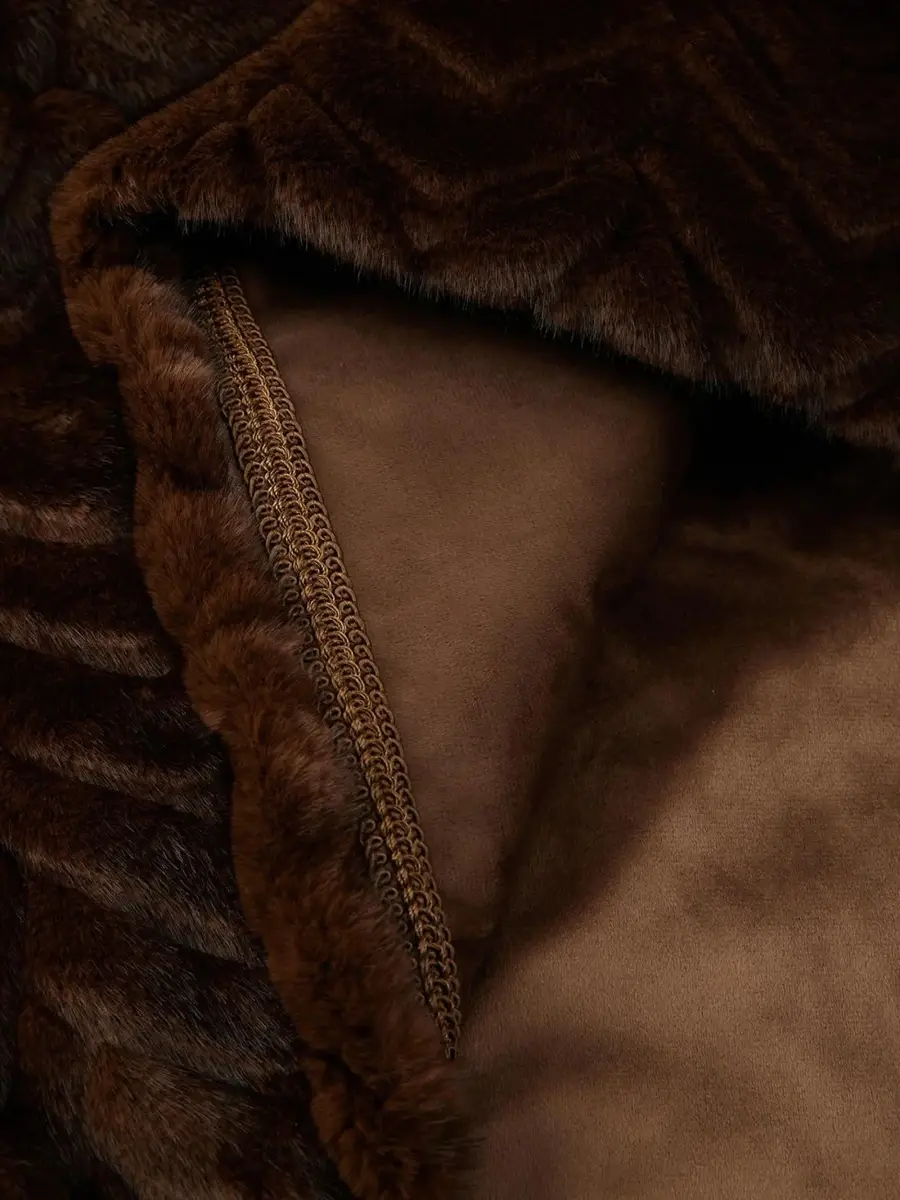 Gorski Chevron Faux-Fur Throw Blanket | Thumbnail 2 Gorski Chevron Faux-Fur Throw Blanket | Thumbnail 2