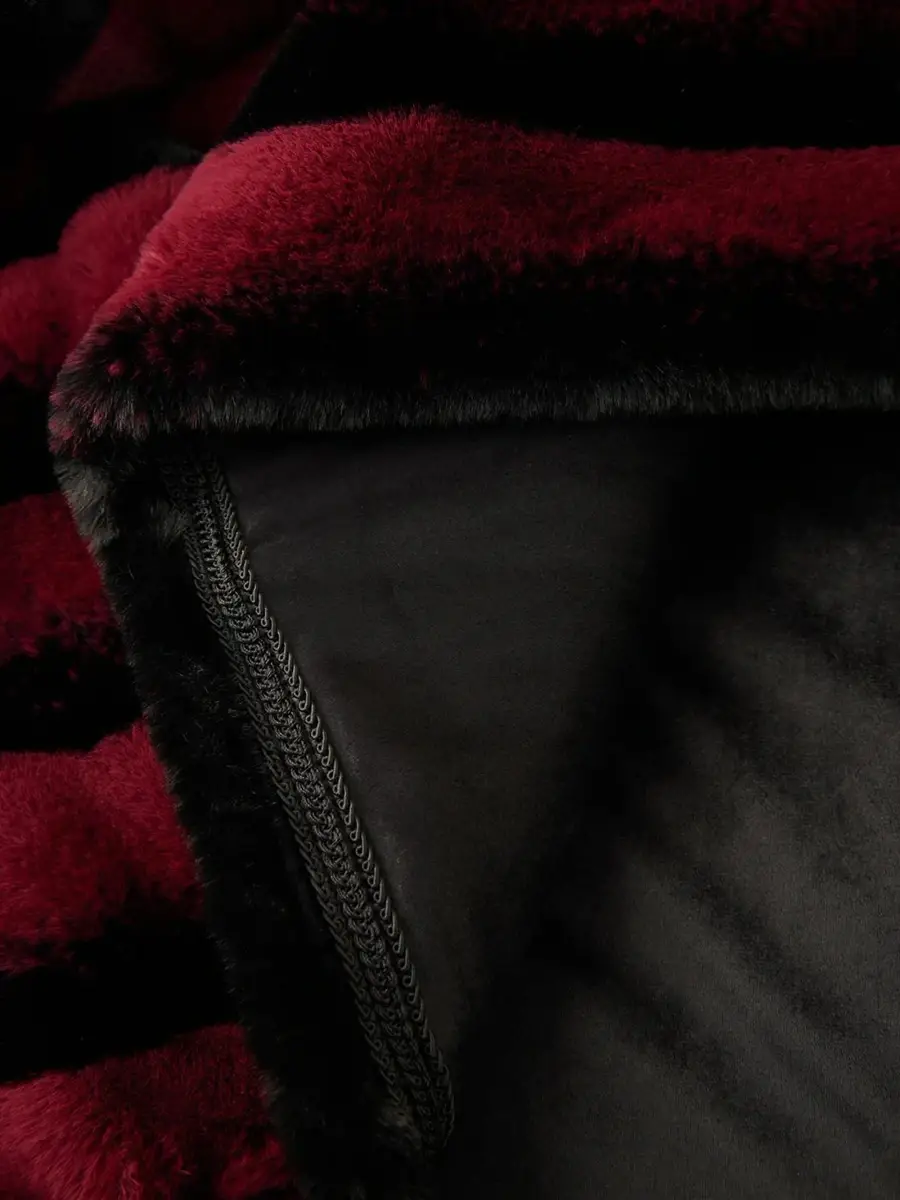 Gorski Striped Faux-Fur Throw Blanket | Thumbnail 2