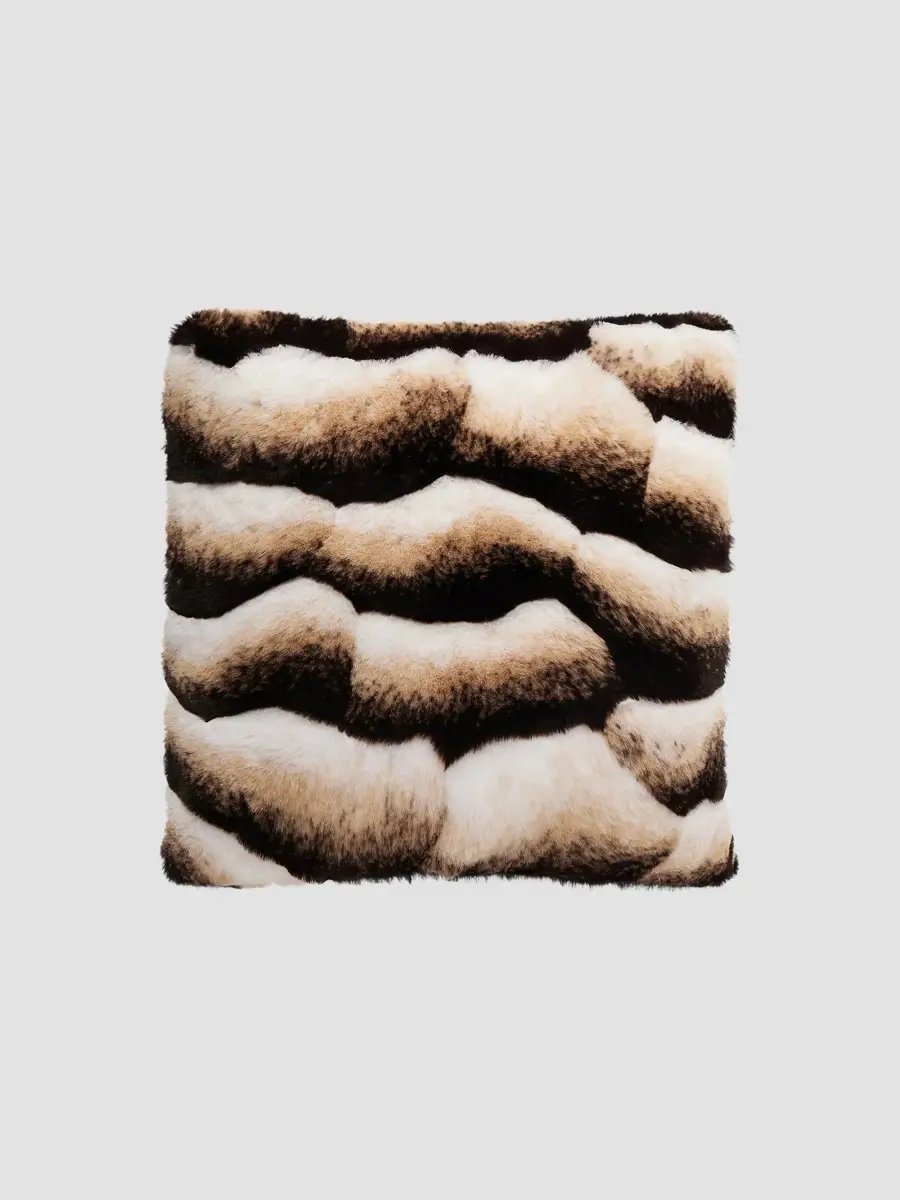 Gorski Striped Faux-Fur Throw Blanket | Thumbnail 2 Gorski Striped Faux-Fur Throw Blanket | Thumbnail 2