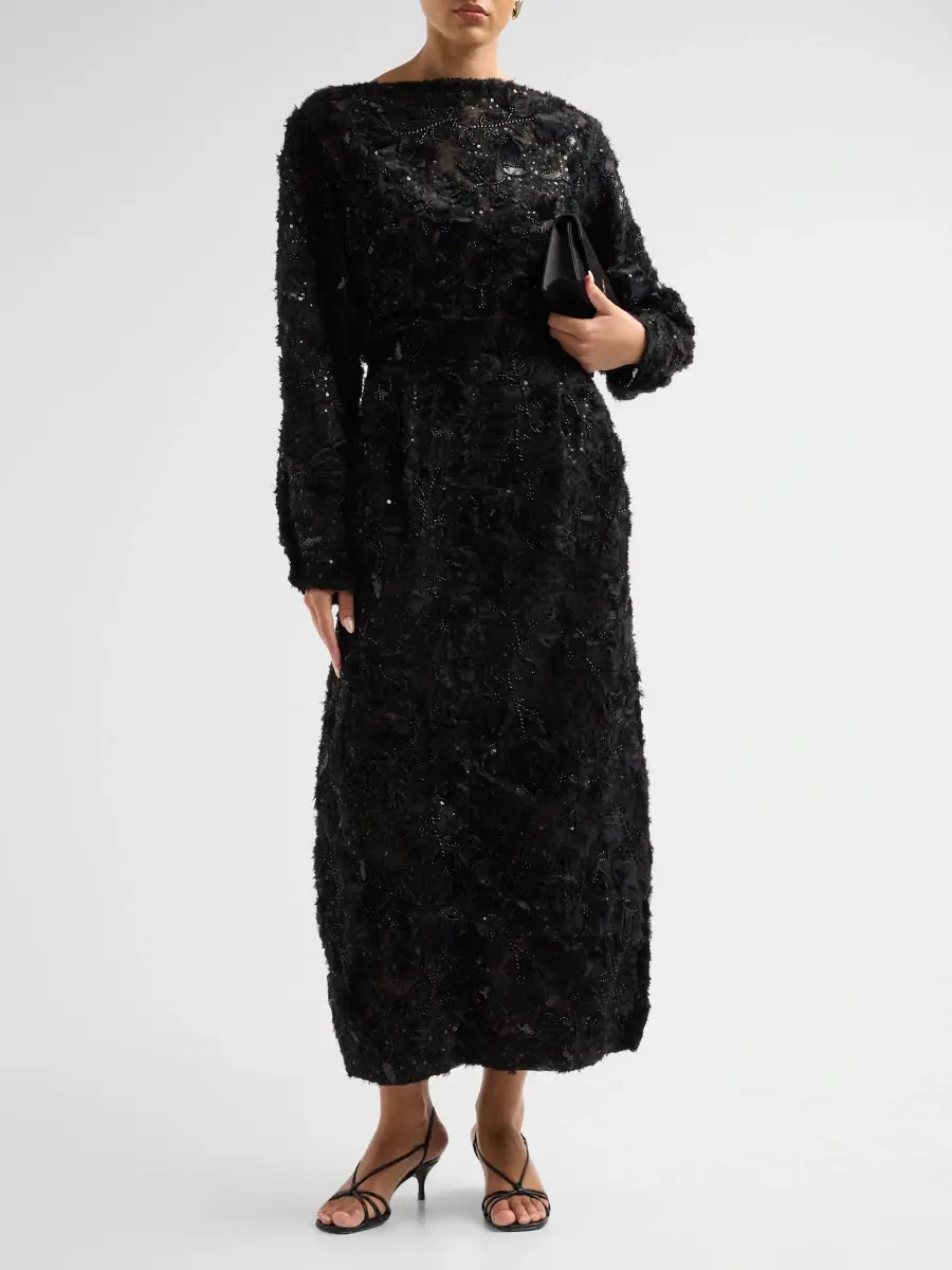PRABAL GURUNG Women's Embellished Deconstructed Organza Maxi Skirt | Thumbnail 2