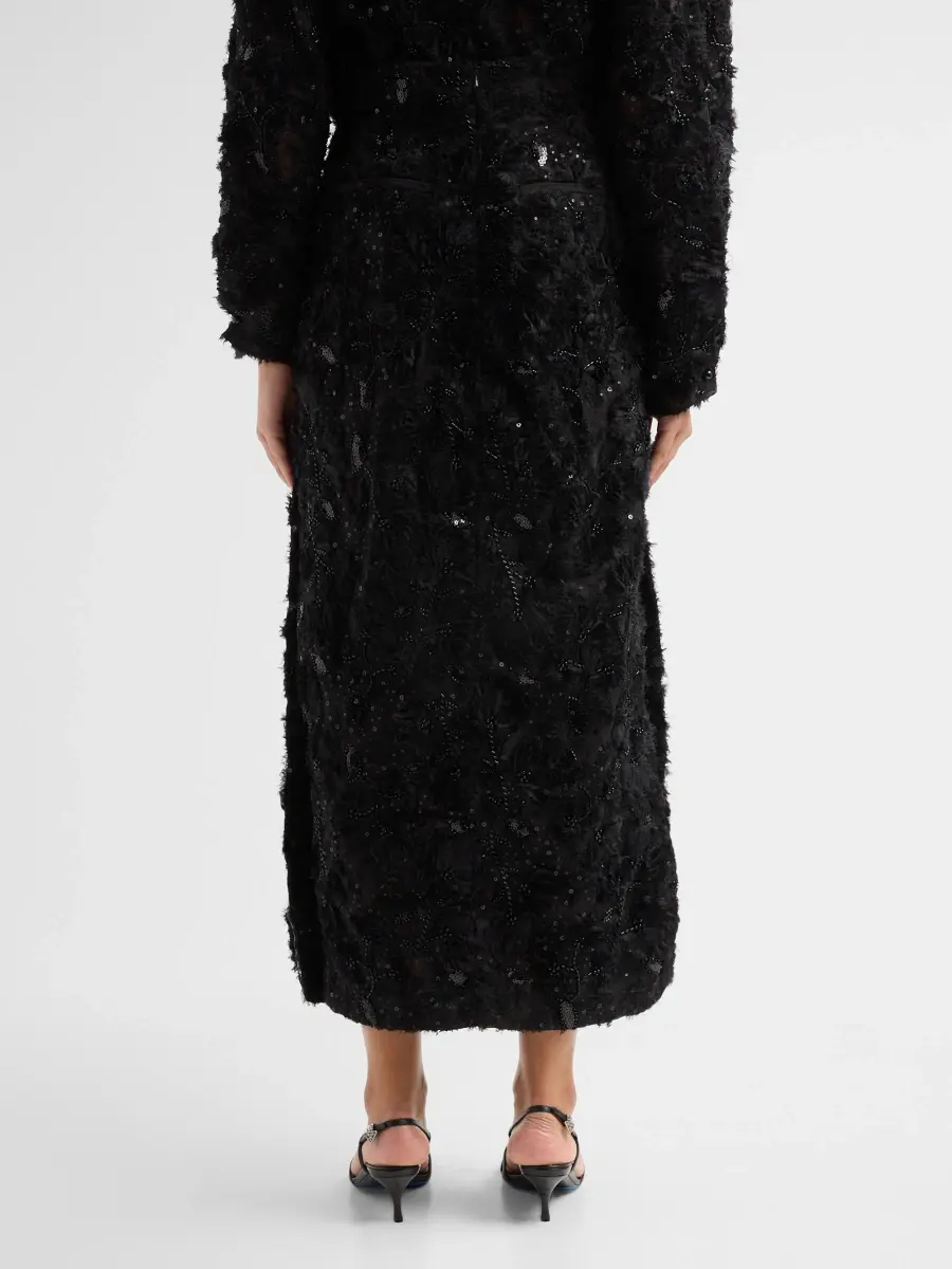 PRABAL GURUNG Women's Embellished Deconstructed Organza Maxi Skirt | Thumbnail 3