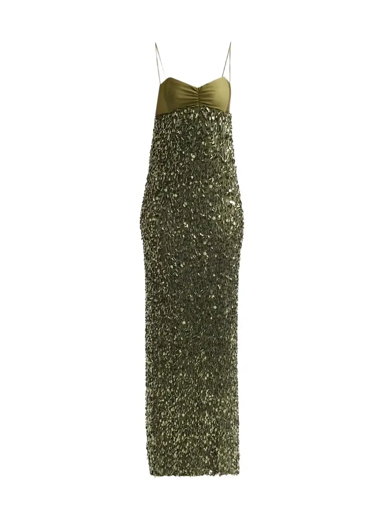 BLACK HALO Women's Berri Jersey Sequined Maxi Dress