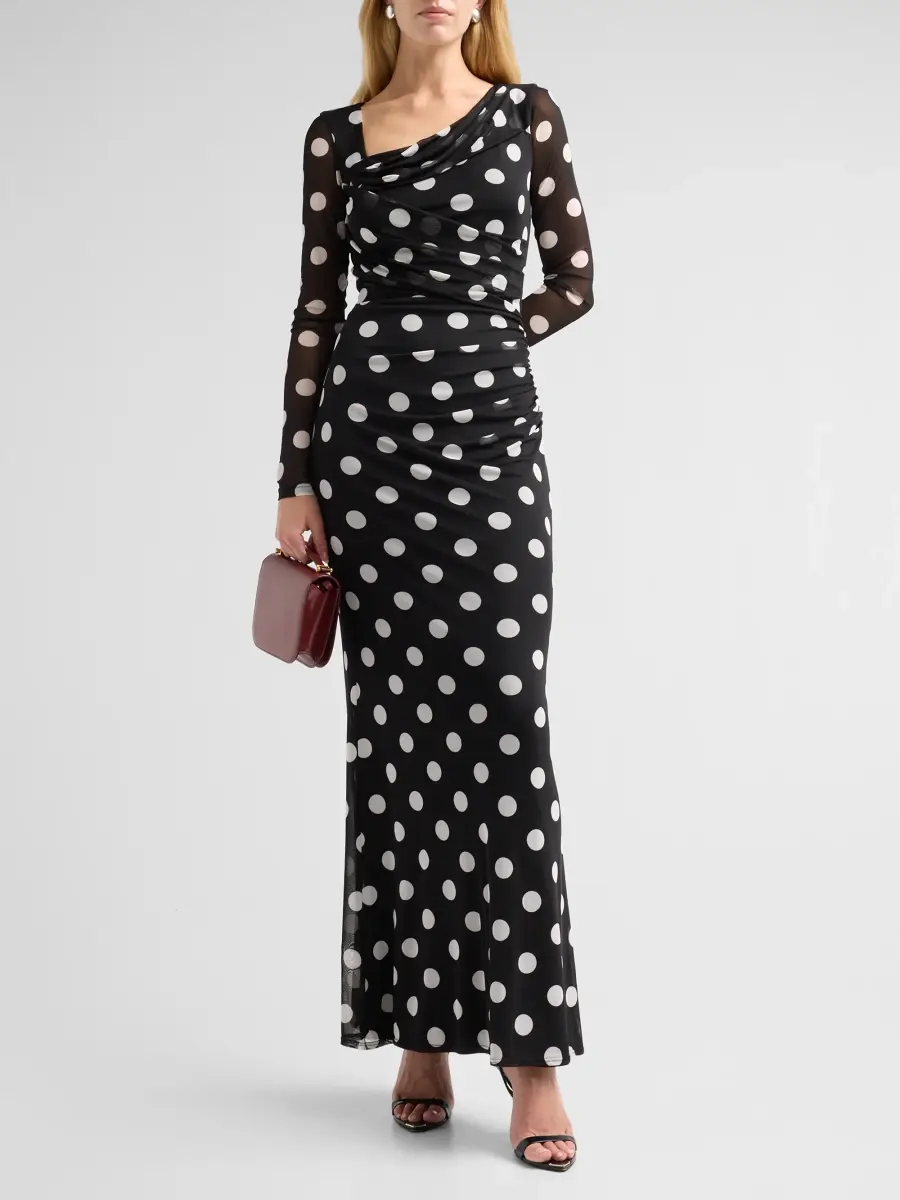 BLACK HALO Women's Lazul Polka Dot Maxi Dress | Thumbnail 2 BLACK HALO Women's Lazul Polka Dot Maxi Dress | Thumbnail 2