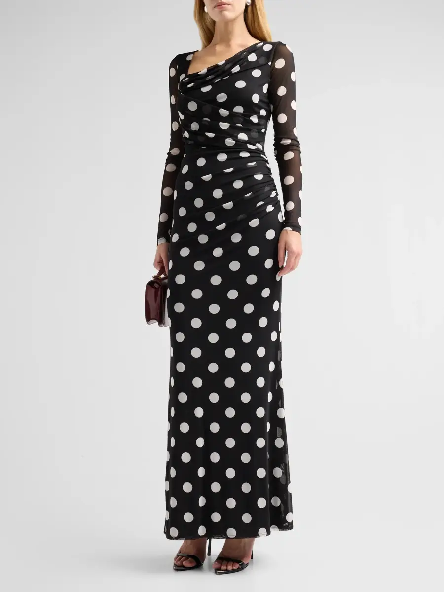 BLACK HALO Women's Lazul Polka Dot Maxi Dress | Thumbnail 4 BLACK HALO Women's Lazul Polka Dot Maxi Dress | Thumbnail 4