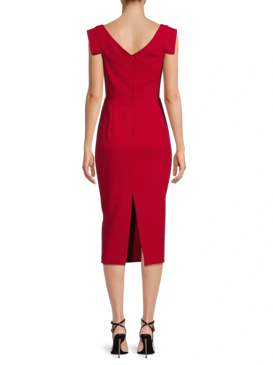BLACK HALO Women's Jacqueline Stretch Crepe Midi-Dress | Thumbnail 5 BLACK HALO Women's Jacqueline Stretch Crepe Midi-Dress | Thumbnail 5