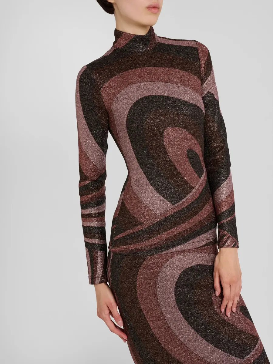 PUCCI Women's Mock Turtleneck Printed Top | Thumbnail 5 PUCCI Women's Mock Turtleneck Printed Top | Thumbnail 5