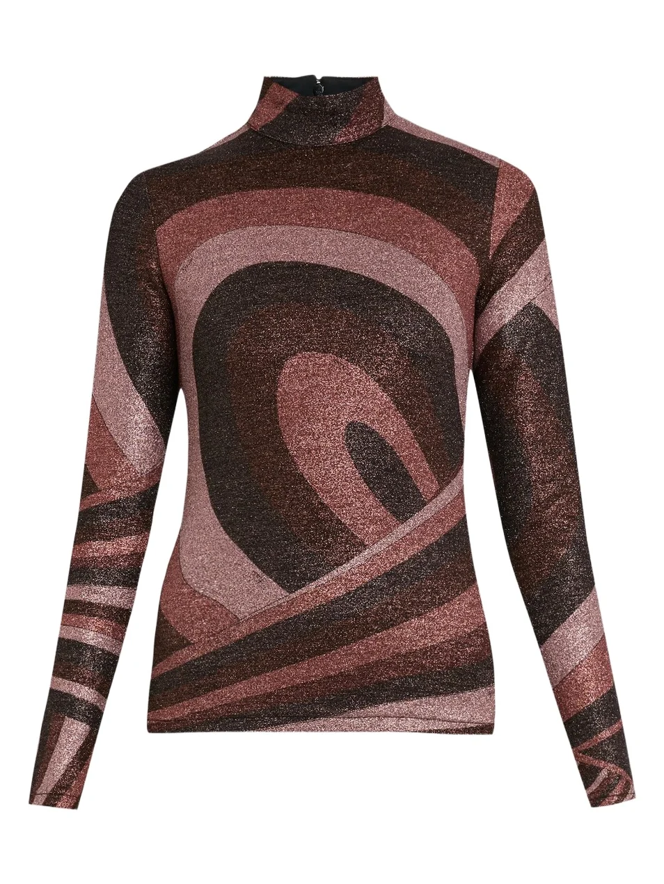 PUCCI Women's Mock Turtleneck Printed Top