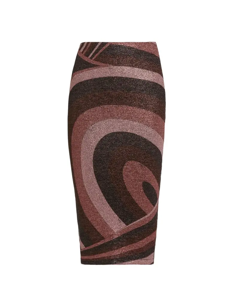 PUCCI Women's Metallic Jersey Knee-Length Skirt