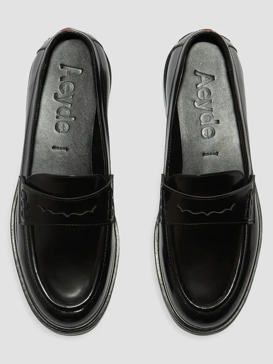 aeyde Women's Leon Polido Leather Loafers | Thumbnail 3 aeyde Women's Leon Polido Leather Loafers | Thumbnail 3