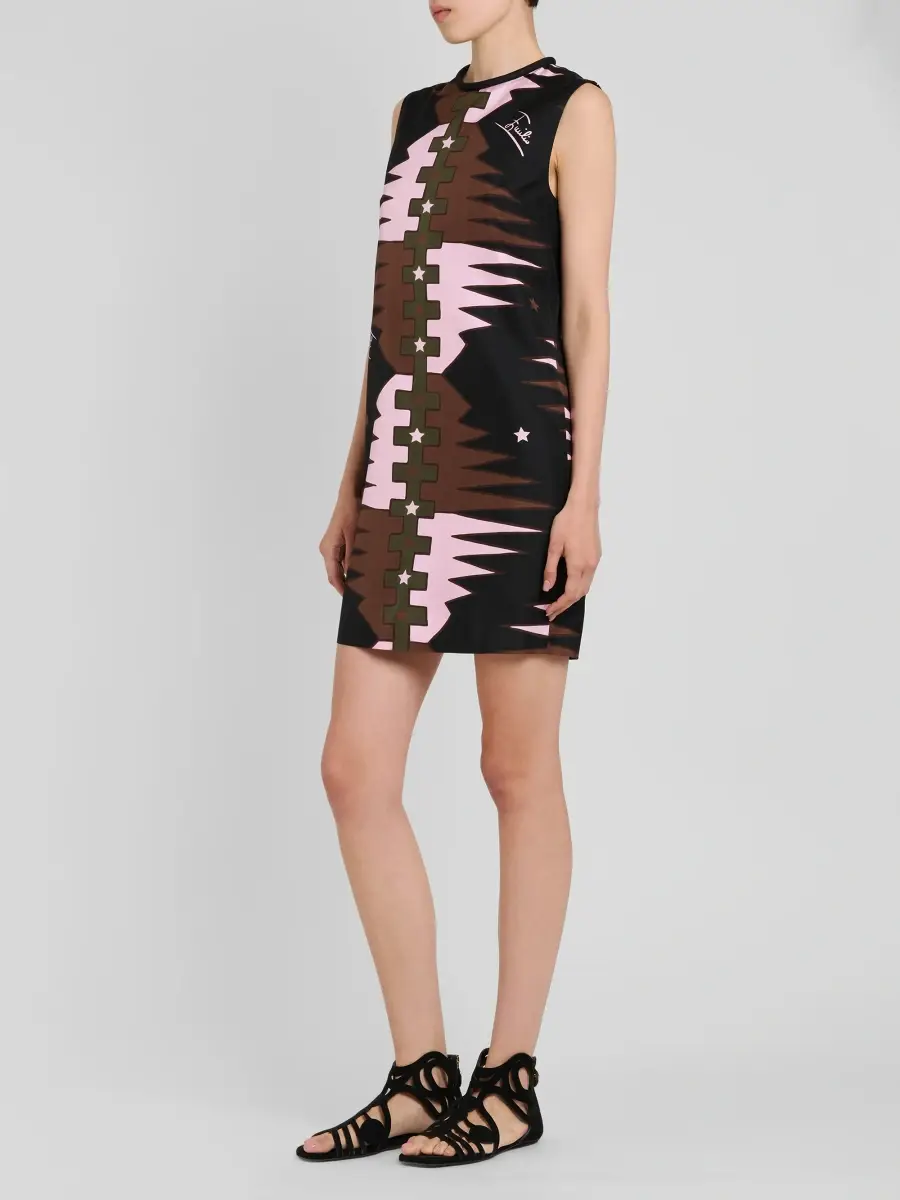 PUCCI Women's Silk Twill Shift Mini Dress | Thumbnail 4 PUCCI Women's Silk Twill Shift Mini Dress | Thumbnail 4