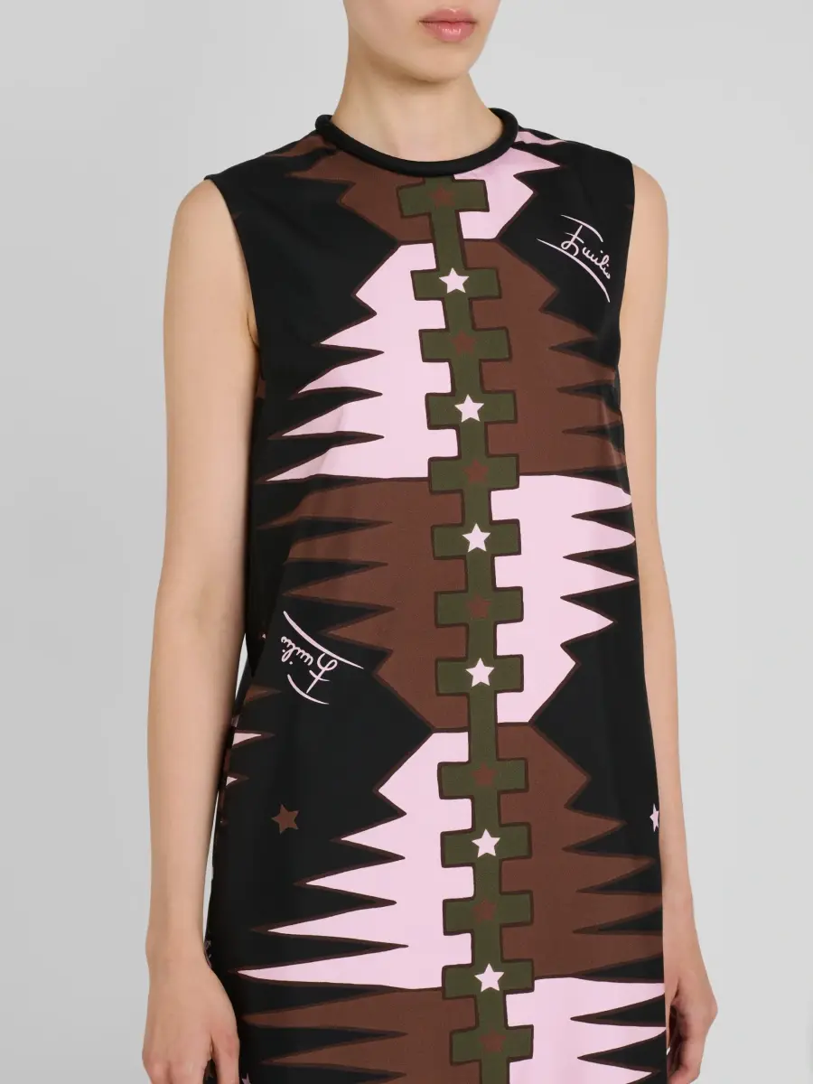 PUCCI Women's Silk Twill Shift Mini Dress | Thumbnail 5 PUCCI Women's Silk Twill Shift Mini Dress | Thumbnail 5