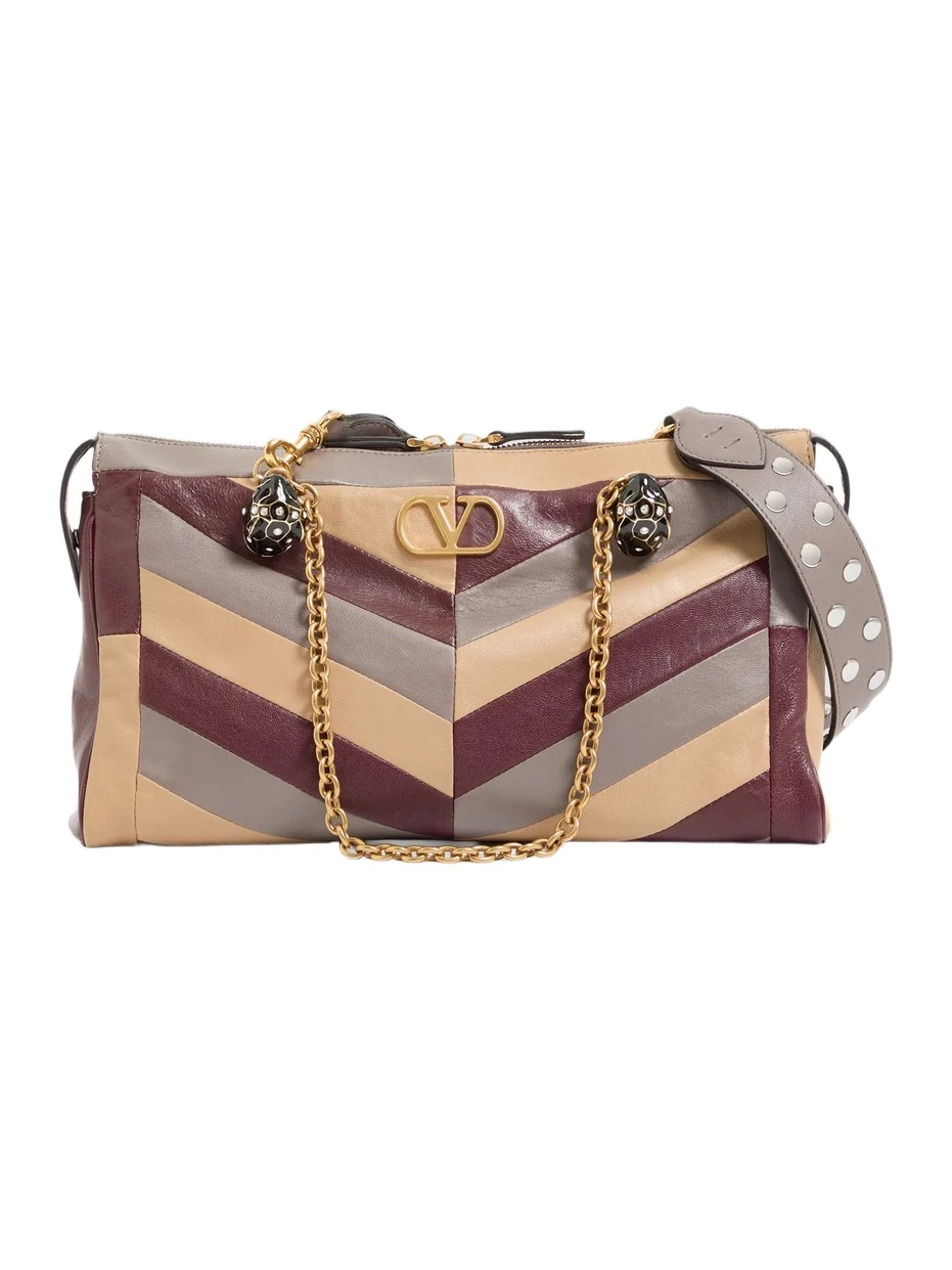Women's Panthea Medium Shoulder Bag in Nappa - Multicolor