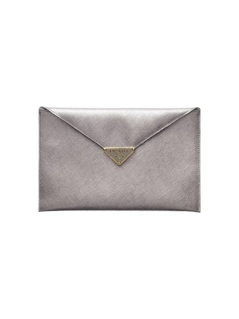 Women's Saffiano Leather Envelope Clutch