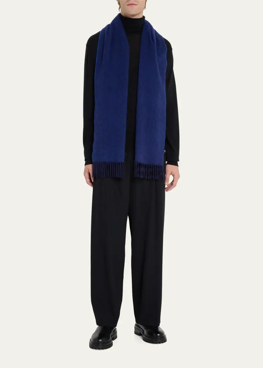 Begg x Co Men's Cashmere Arran Reversible Scarf | Thumbnail 5 Begg x Co Men's Cashmere Arran Reversible Scarf | Thumbnail 5