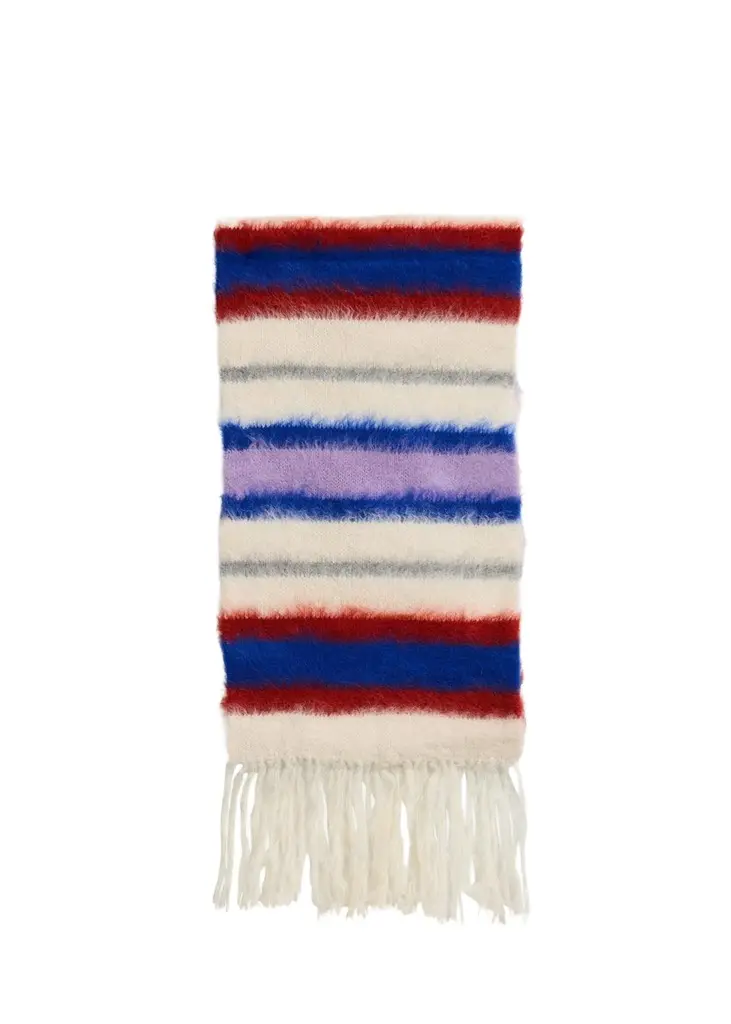 Thistle Striped Fur Scarf