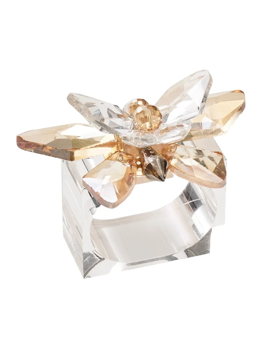 Kim Seybert Glasswing Napkin Rings, Set of 4