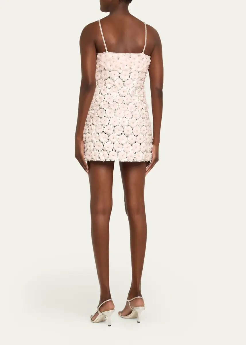 LoveShackFancy Katarina Floral Embellished Mini Dress | Thumbnail 3 LoveShackFancy Katarina Floral Embellished Mini Dress | Thumbnail 3