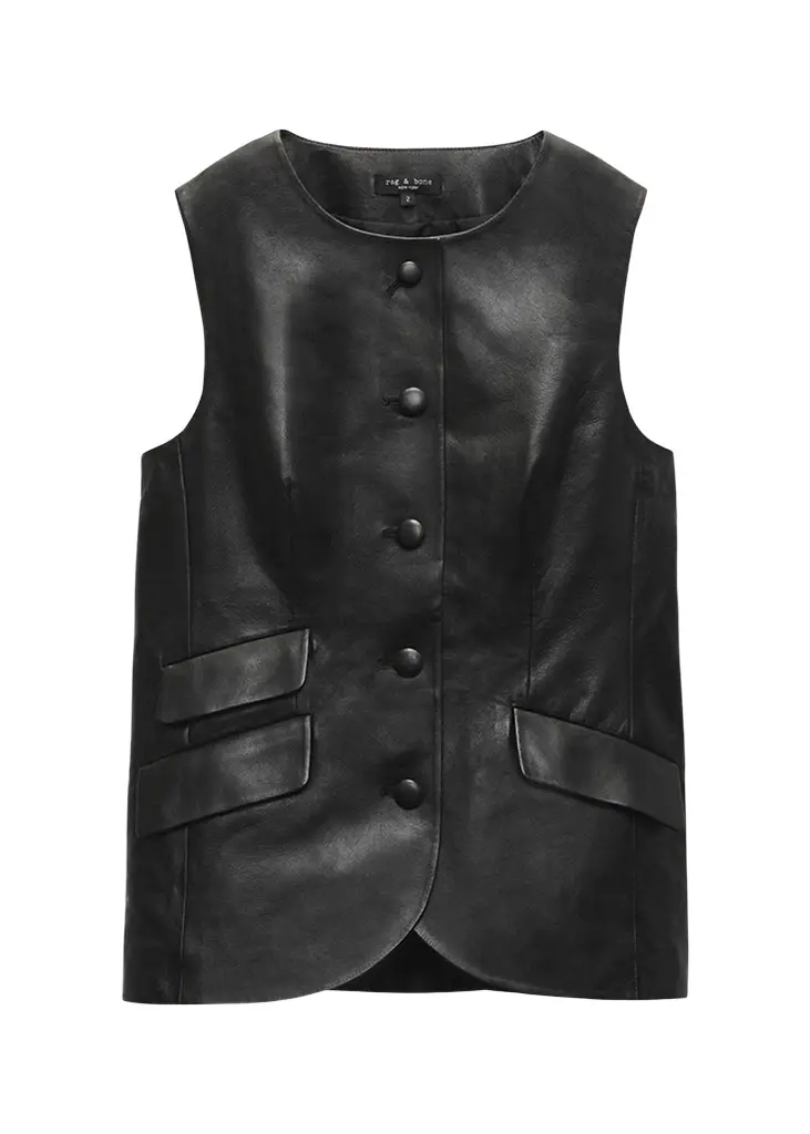 rag & bone Slade Leather Vest