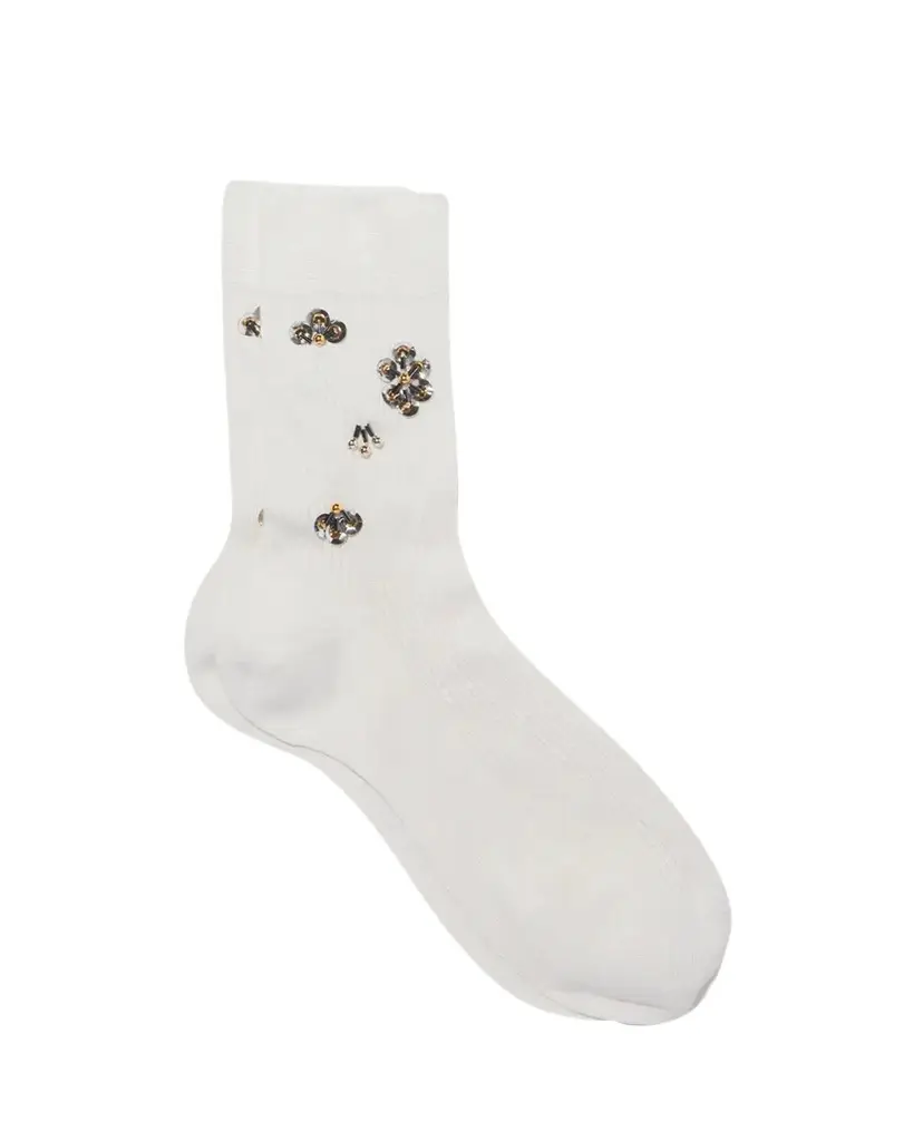 Agathe Beaded Crew Socks Agathe Beaded Crew Socks