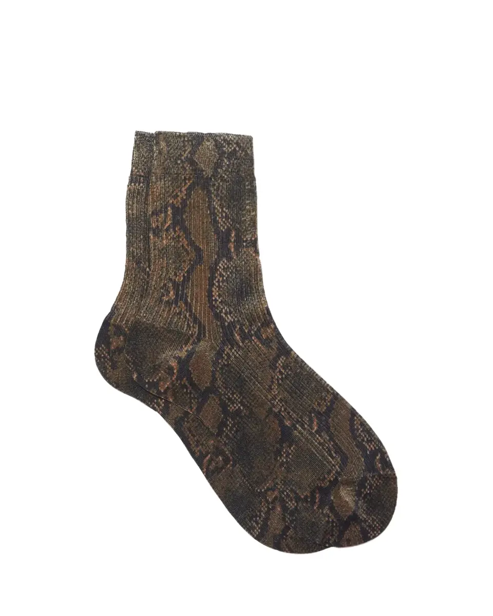 Maria La Rosa Wild Snakeskin-Print Crew Socks | Thumbnail 2 Maria La Rosa Wild Snakeskin-Print Crew Socks | Thumbnail 2