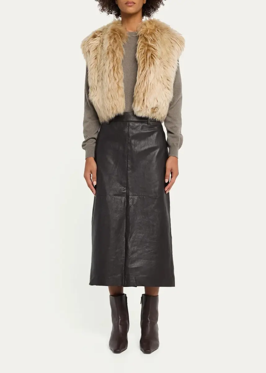 Brunello Cucinelli Long Lamb Shearling Vest | Thumbnail 2 Brunello Cucinelli Long Lamb Shearling Vest | Thumbnail 2