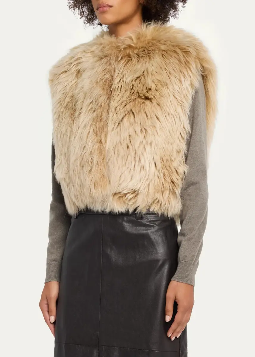 Brunello Cucinelli Long Lamb Shearling Vest | Thumbnail 4 Brunello Cucinelli Long Lamb Shearling Vest | Thumbnail 4