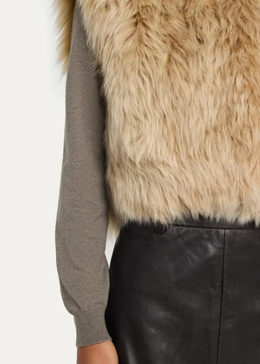 Brunello Cucinelli Long Lamb Shearling Vest | Thumbnail 5 Brunello Cucinelli Long Lamb Shearling Vest | Thumbnail 5