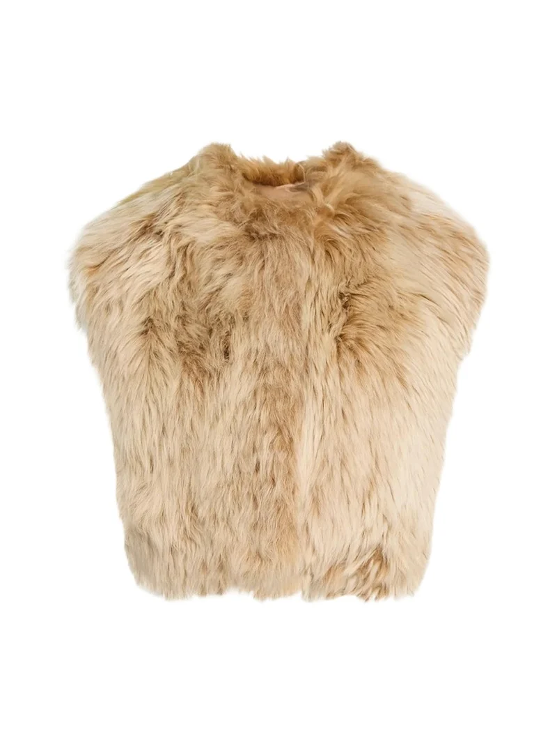 Long Lamb Shearling Vest