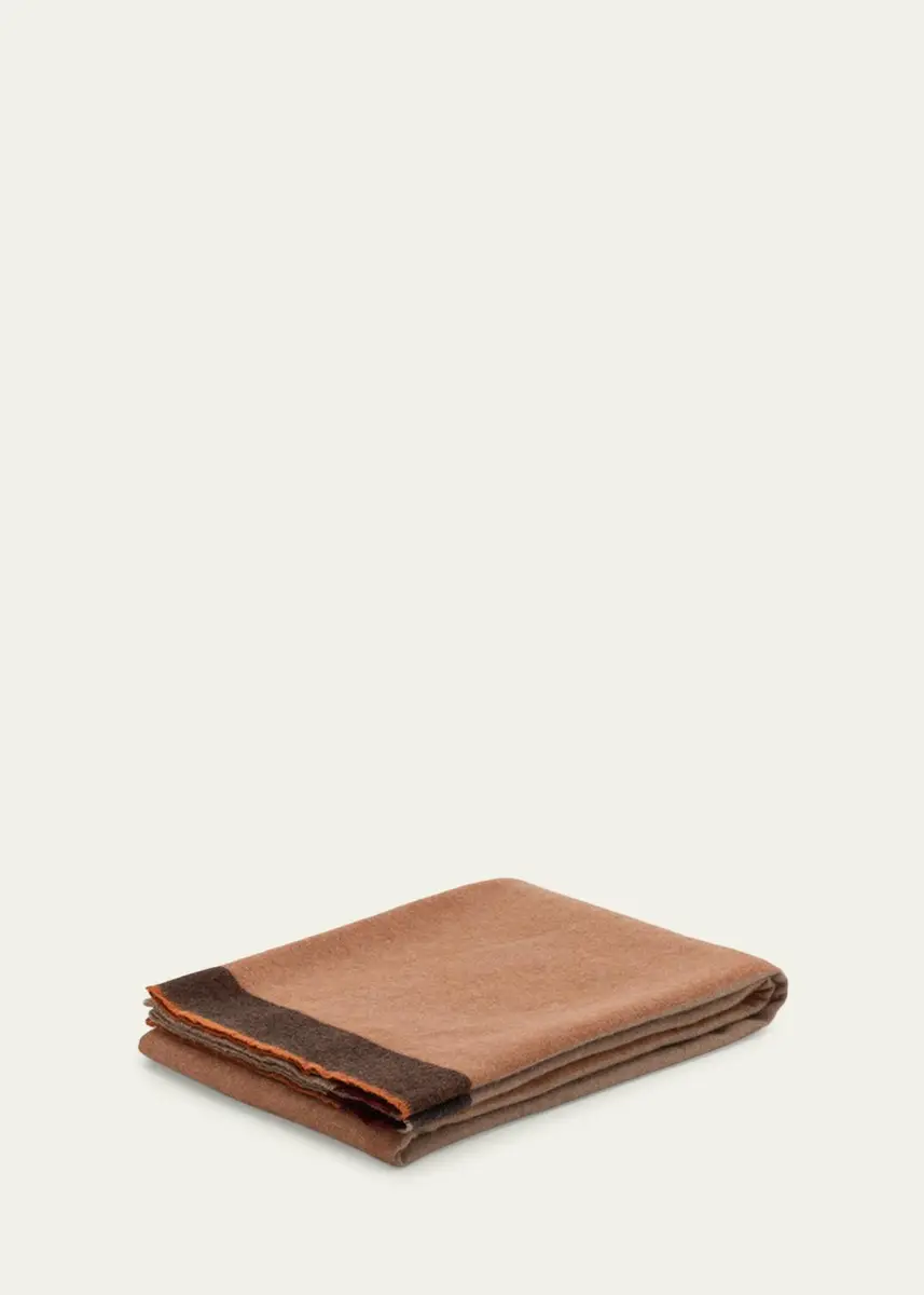 Begg x Co Alva Border Duo Cashmere Blanket, 55" x 79" | Thumbnail 2 Begg x Co Alva Border Duo Cashmere Blanket, 55" x 79" | Thumbnail 2