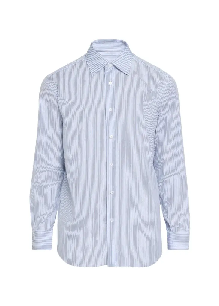 Brioni Men's Fine-Stripe Cotton Sport Shirt